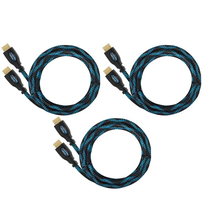 HDMI Cable Câble HDMI 4K 2meter Câble HDMI par Ethernet en Nylon Tressé Supporte 3D/ Retour Audio - Cordon HDMI pour Lecteur Blu-Ray Newtechno