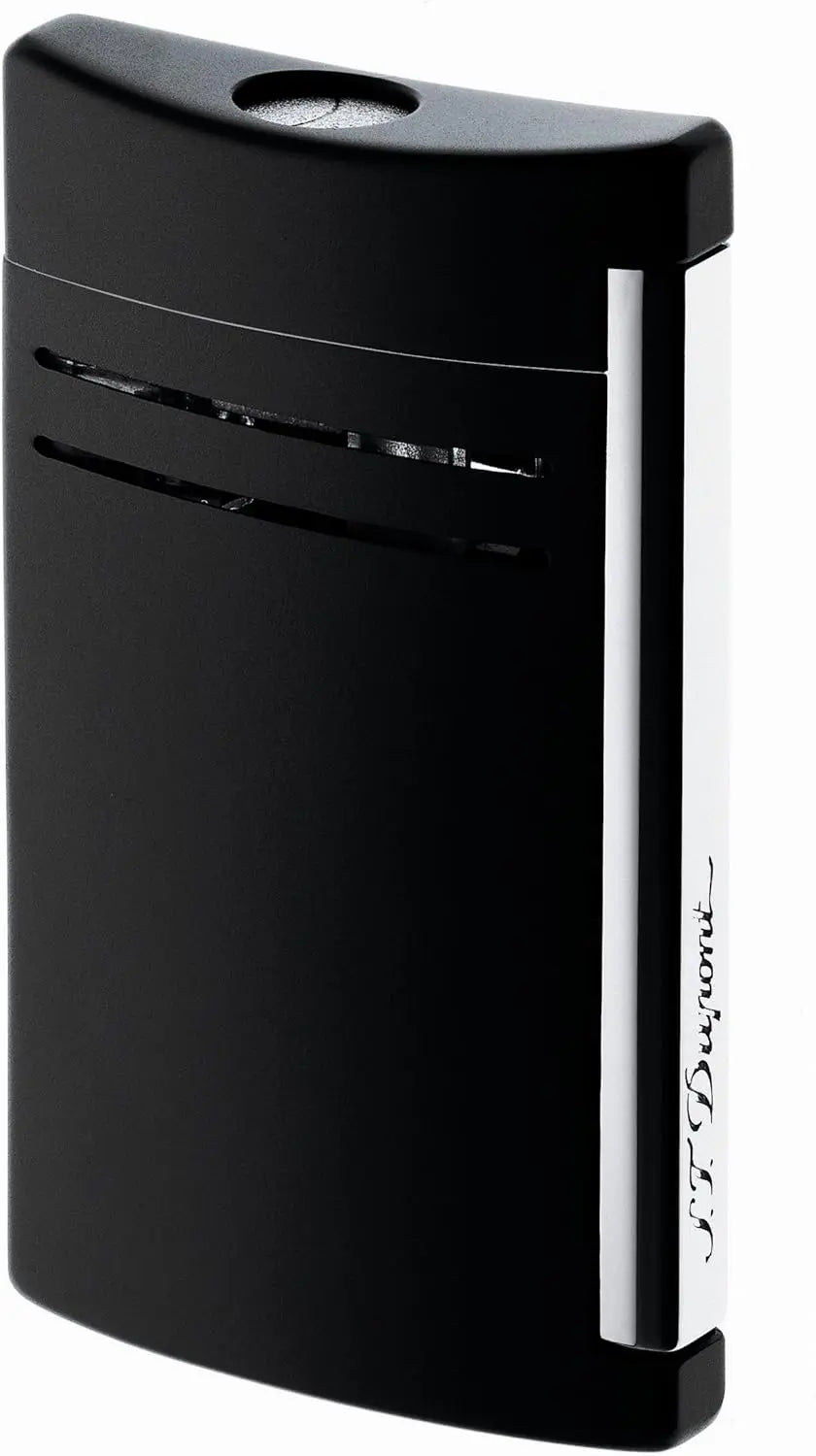 Bic lighter S.T. Dupont – Briquet De Ligne MaxiJet - Flamme Torche Très Puissante - l'art du Feu - Artisanat Français – Chrome & Laque Noire BIC