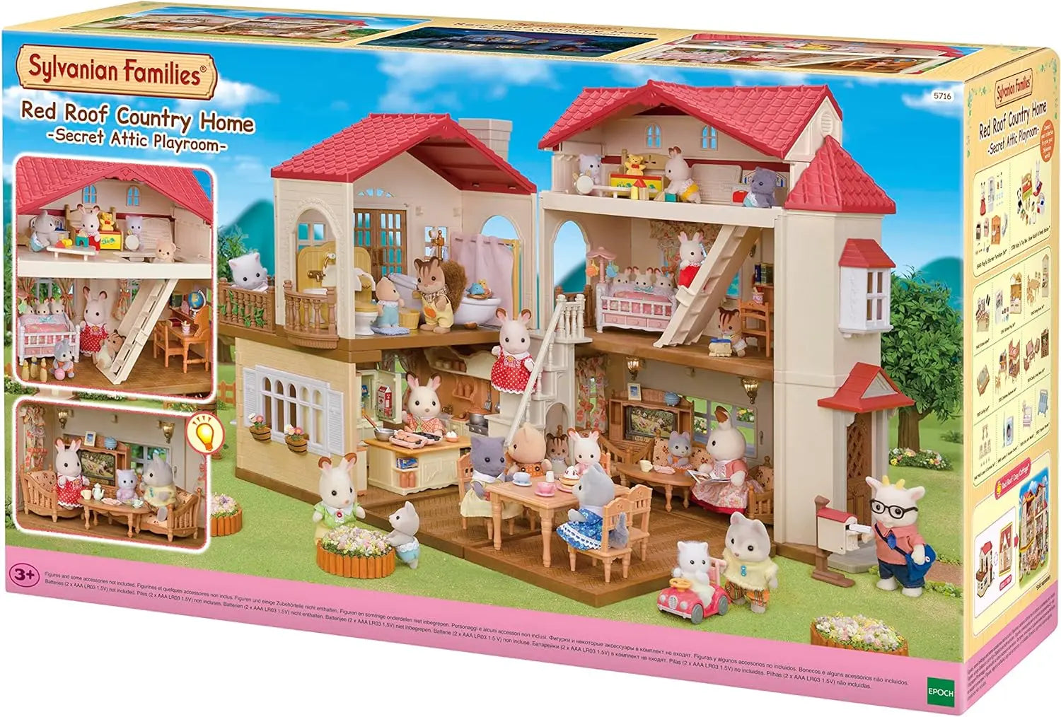 jouet SYLVANIAN FAMILIES La grande maison éclairée Clementoni
