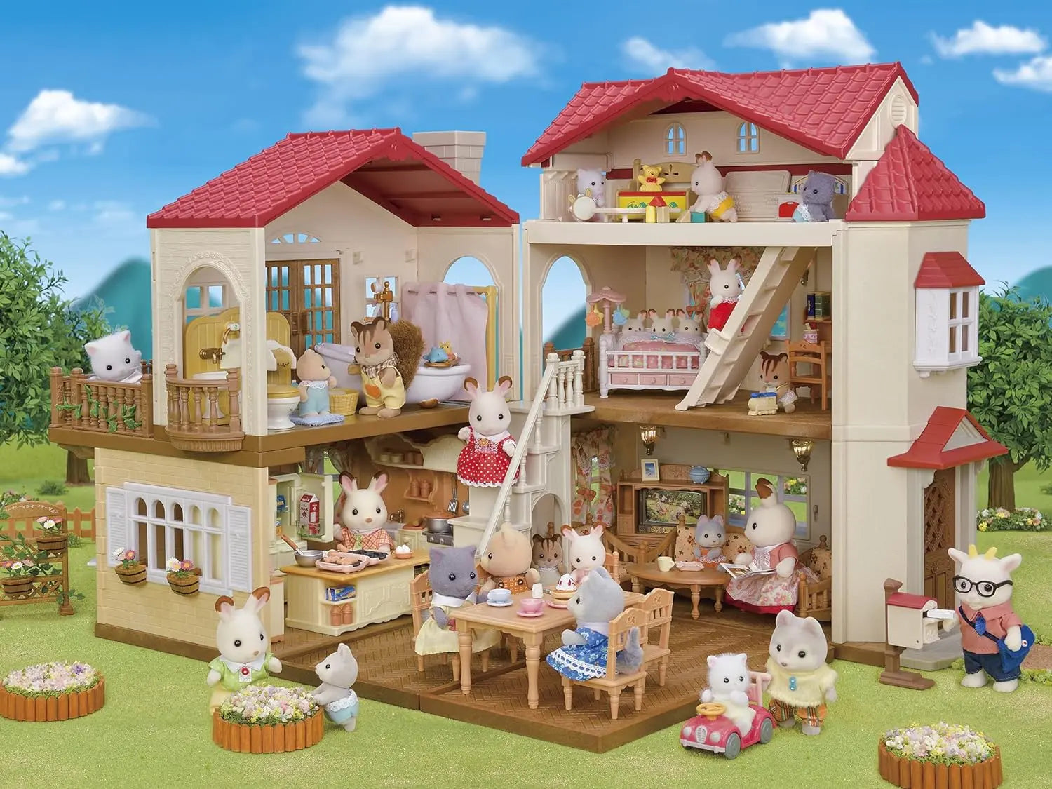 jouet SYLVANIAN FAMILIES La grande maison éclairée Clementoni