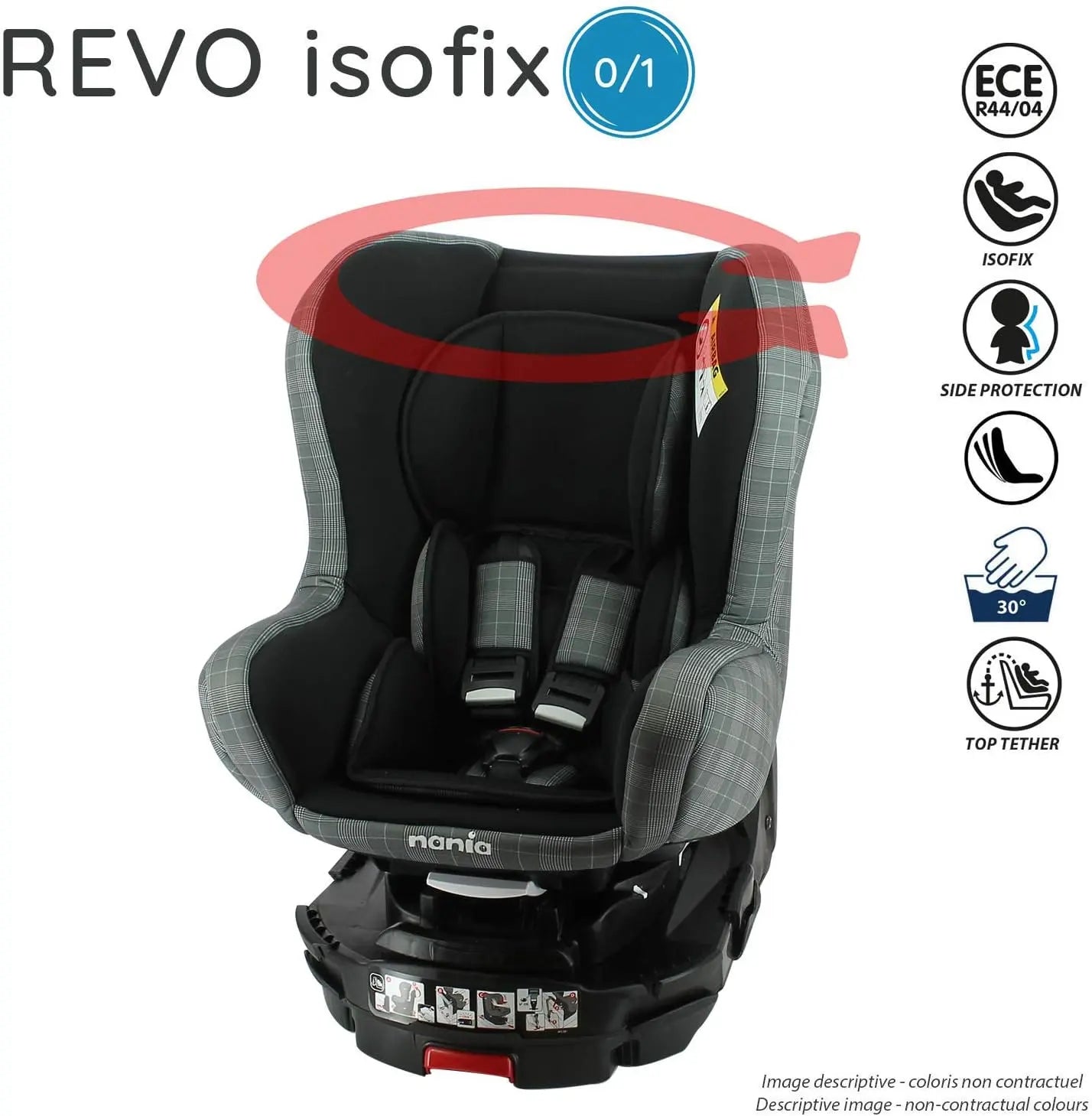 Siège auto Bebe isofix et REVO groupe 0+/1 (0-18kg), avec protection latérale - Nania London CYBEX
