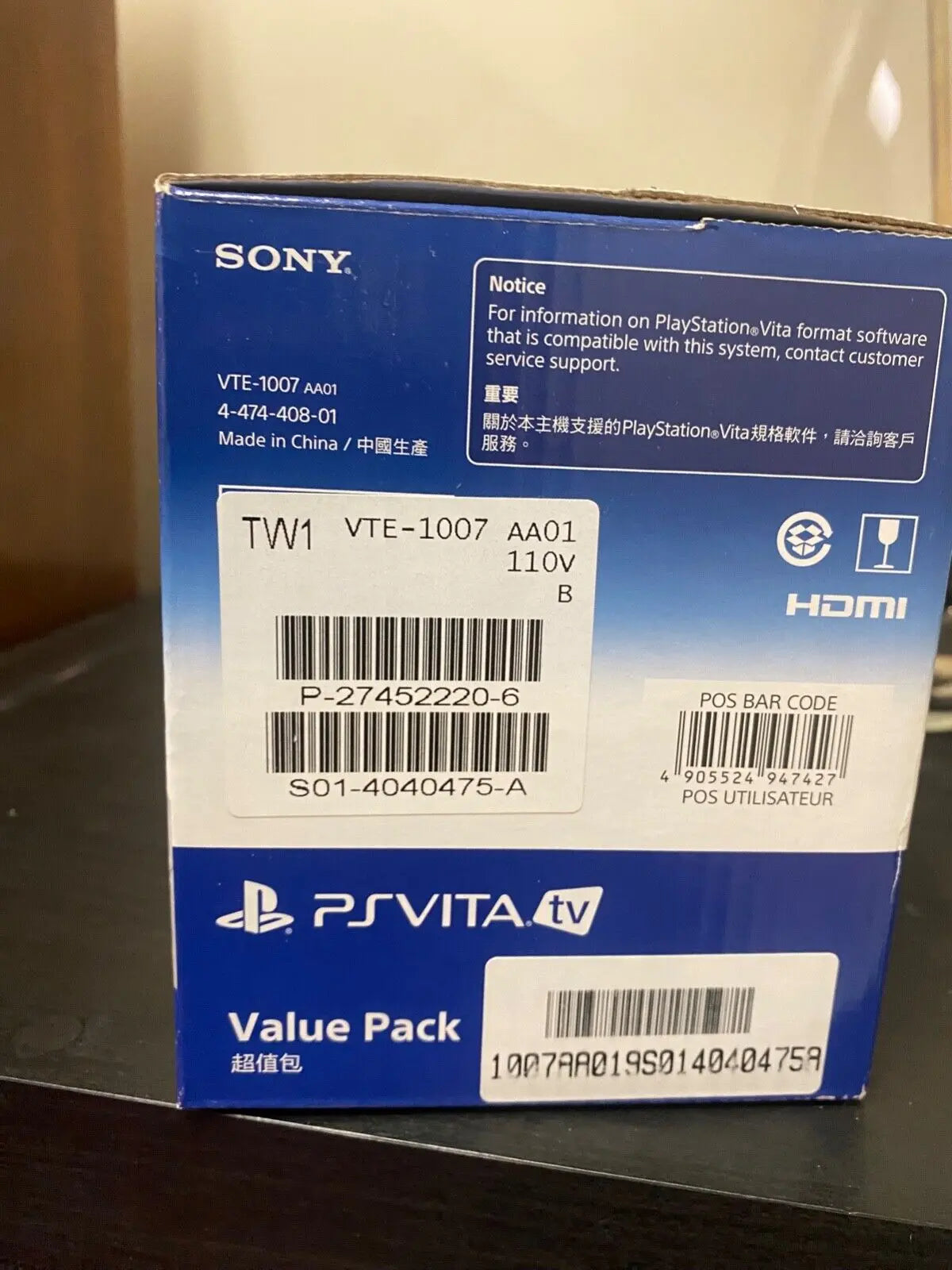 Sony  Playstation Vita TV PSVITA VALUE PACK plus de manette dualshock 3 SONY