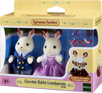 Jeux Sylvanian-Les Grands-Parents Lapin Chocolat Families Mini-poupées et Figurines, 5190, Multicolore, Norme & 5019 - Semi Lit Double - Poupées et Accessoires - Sylvanian SYLVANIAN FAMILIES