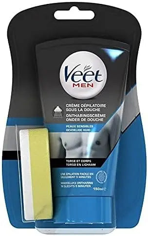VEET Cream VEET MEN Crème Dépilatoire Homme Sous la Douche - Peaux Sensibles – 150ml 3059944025928 VEET
