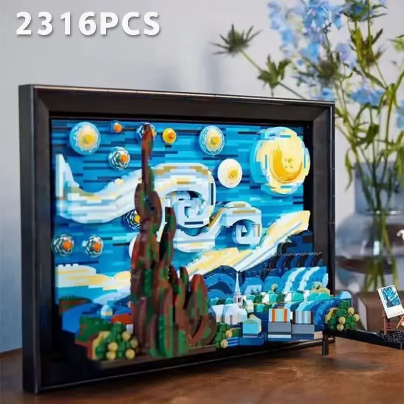 Jouet Vincent van Gogh - La Nuit étoilée , produit non officiel // 21333 VINCENT VAN GOGH - LA NUIT ÉTOILÉE LEGO
