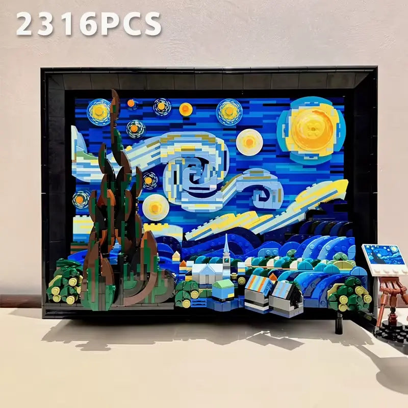 Jouet Vincent van Gogh - La Nuit étoilée , produit non officiel // 21333 VINCENT VAN GOGH - LA NUIT ÉTOILÉE LEGO