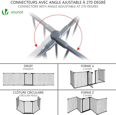 jeu enfants Vounot Barriere de securite Grande Version 3m 5 Panneaux vounot