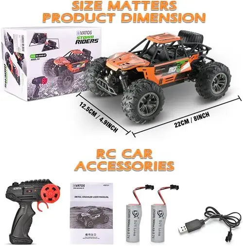 voiture télécommandée Herenear Voiture Télécommandée, 60+ km/h, 1:18 4WD Voiture Telecommandé Tout Terrain, 2,4 GHz Télécommandes, 50 Min d'Autonomie, Voiture RC Vatos