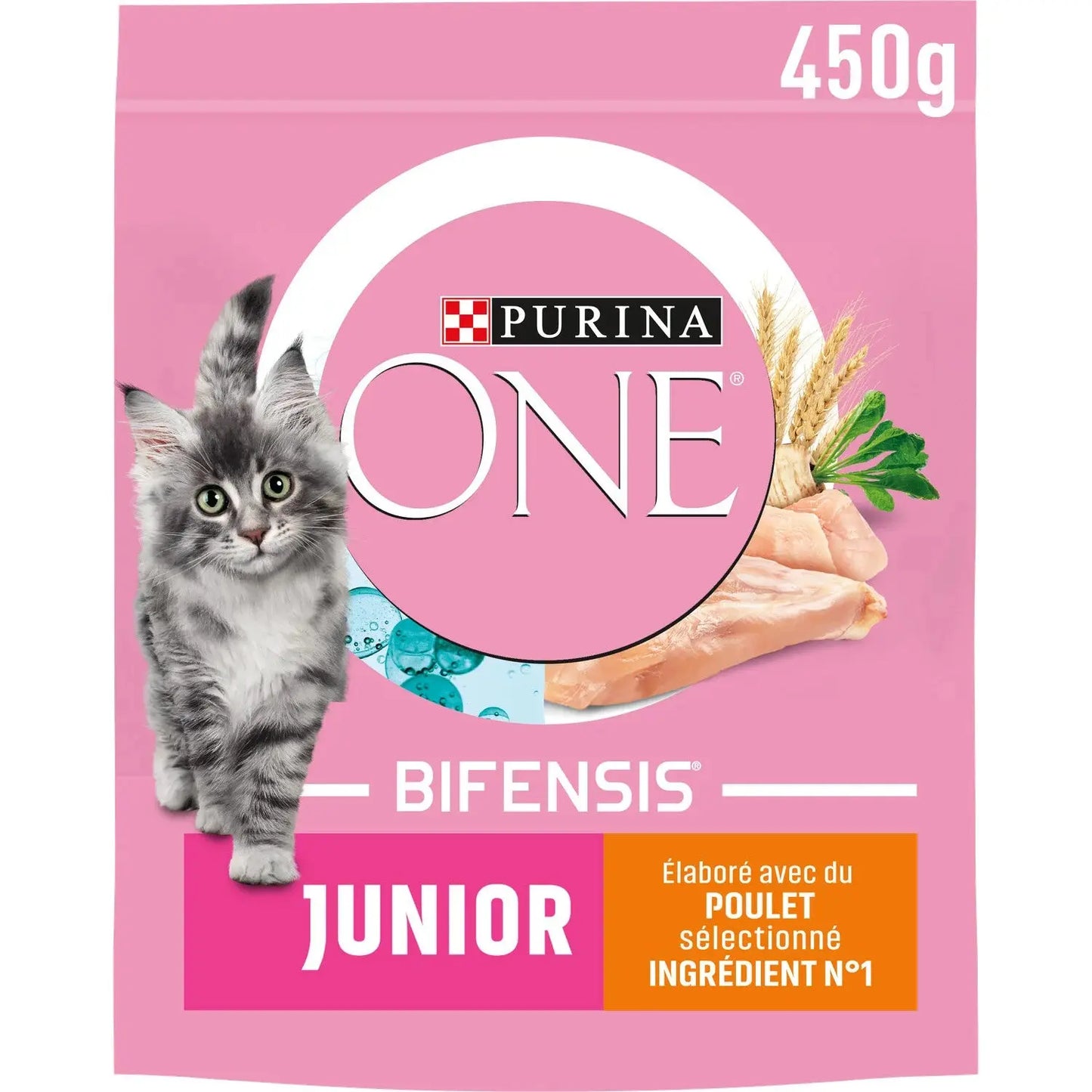 poulet & céréales PURINA ONE  Croquettes pour chat One Junior, poulet & céréales PURINA ONE PURINA ONE