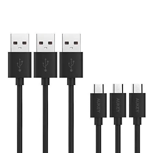 AUKEY Câble Micro USB  de 1,2 M [ 3-Pack ] Câble USB Chargeur et Synchronisation pour Smartphones AUKEY