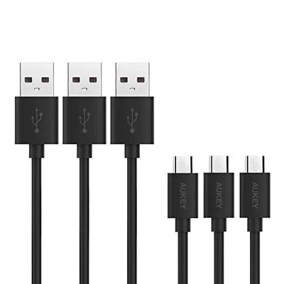 AUKEY Câble Micro USB  de 1,2 M [ 3-Pack ] Câble USB Chargeur et Synchronisation pour Smartphones AUKEY