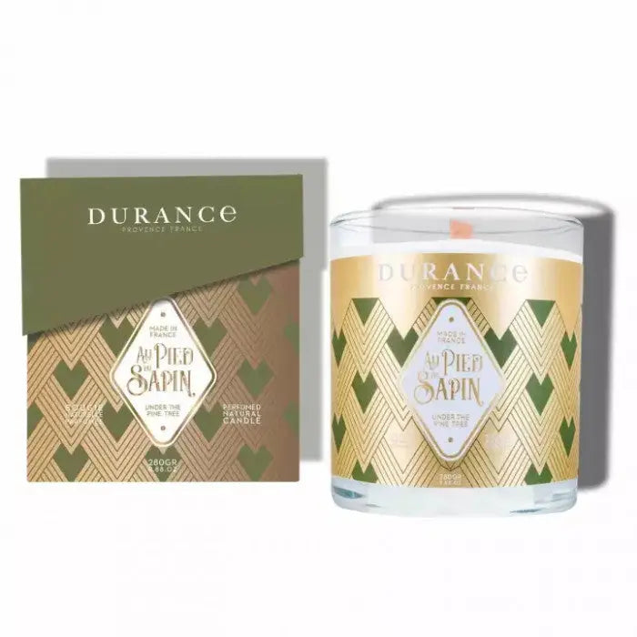 BOUGIE PARFUMÉE AVEC UNE MÈCHE EN BOIS SOUS LE PIN (280G) DURANCE