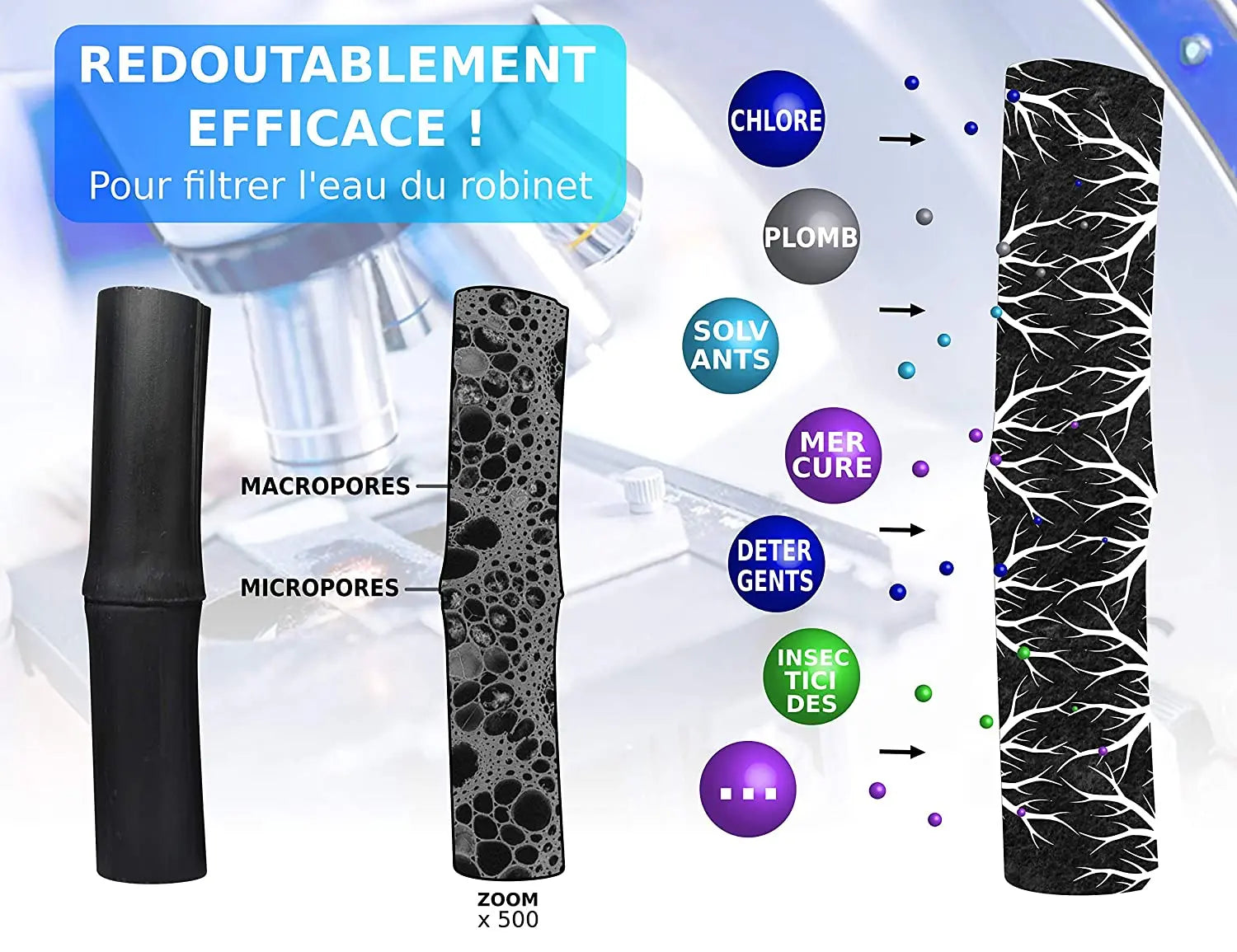 "Baytiz | Filtre à Eau Végétal au Charbon Actif de Bambou baytiz