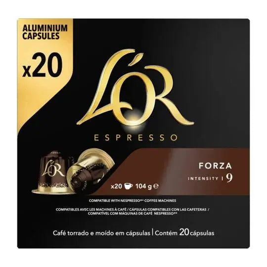 Café capsules Compatibles Nespresso forza intensité 9 L'OR ESPRESSO TECIN-PRINCIPALE