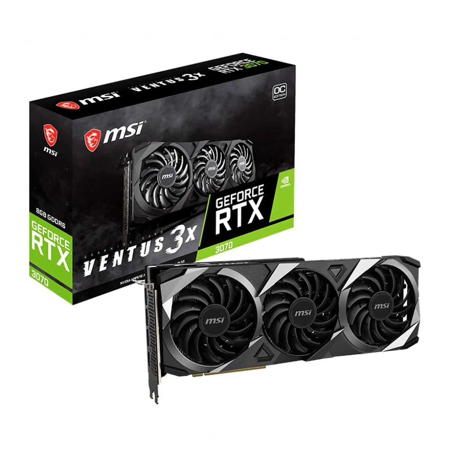 Carte graphique MSI GeForce RTX 3070 VENTUS 3X 8G OC GAMING MINAGE 4719072763084 MSI