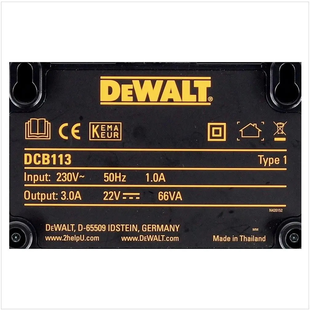 Chargeur DEWALT DCB113 XR universel 10,8 V 14,4 V 18 V 5055995525347 DEWALT