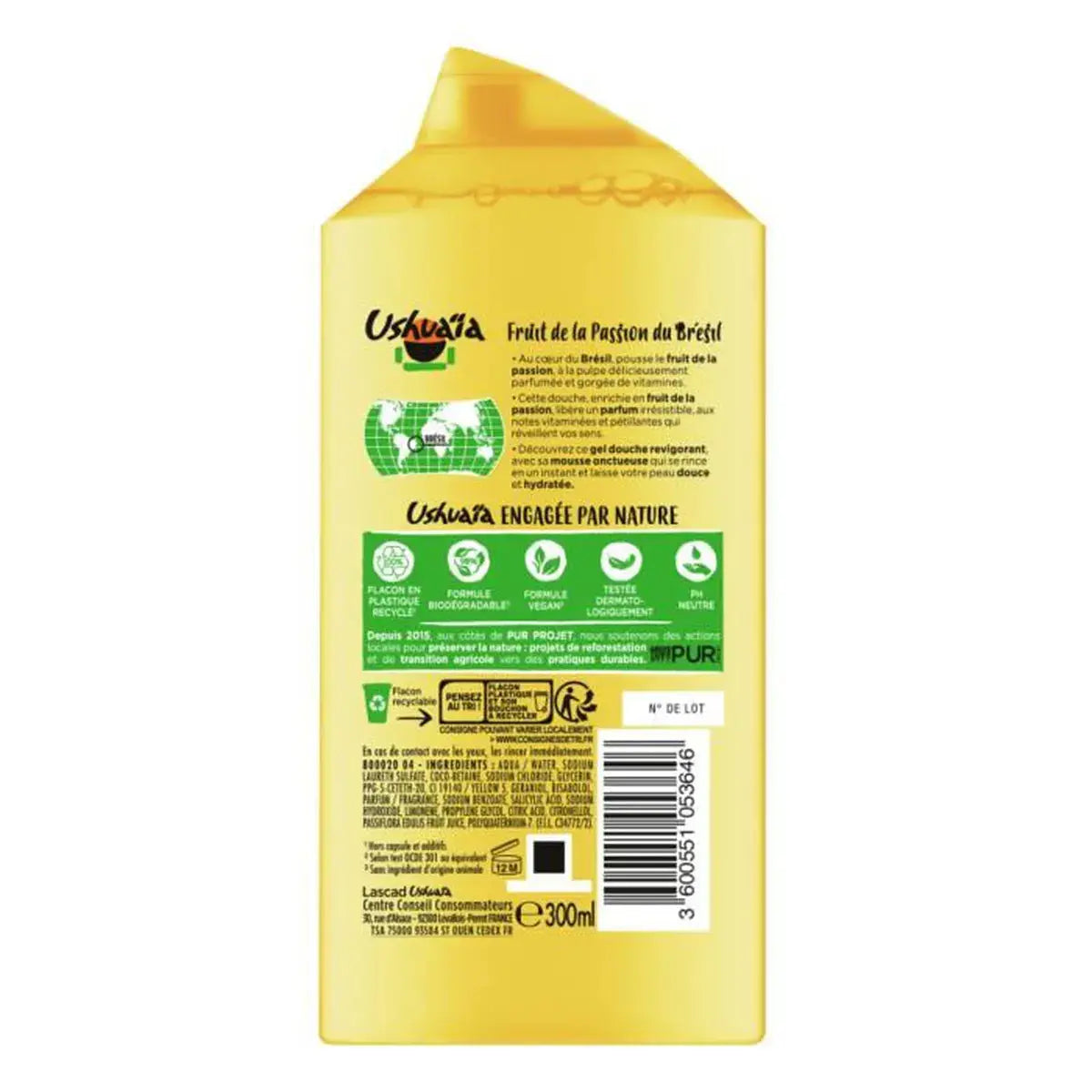 Gel Douche Revigorant Fruit de la Passion USHUAIA TECIN-PRINCIPALE