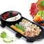 Gril Hot Pot électrique portable,grill teppanyaki avec hot pot,barbecue sans fumée double température,Plaque chauffante électrique antiadhésive,Poêle à frire domestiquepour 1-12 personnes Hasbro