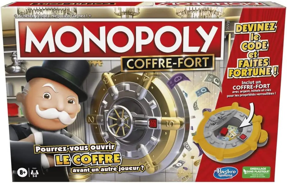 Hasbro Gaming Monopoly Coffre-Fort, Jeu de Plateau pour la Famille et Les Enfants, 2 à 6 Joueurs, dès 8 An Hasbro