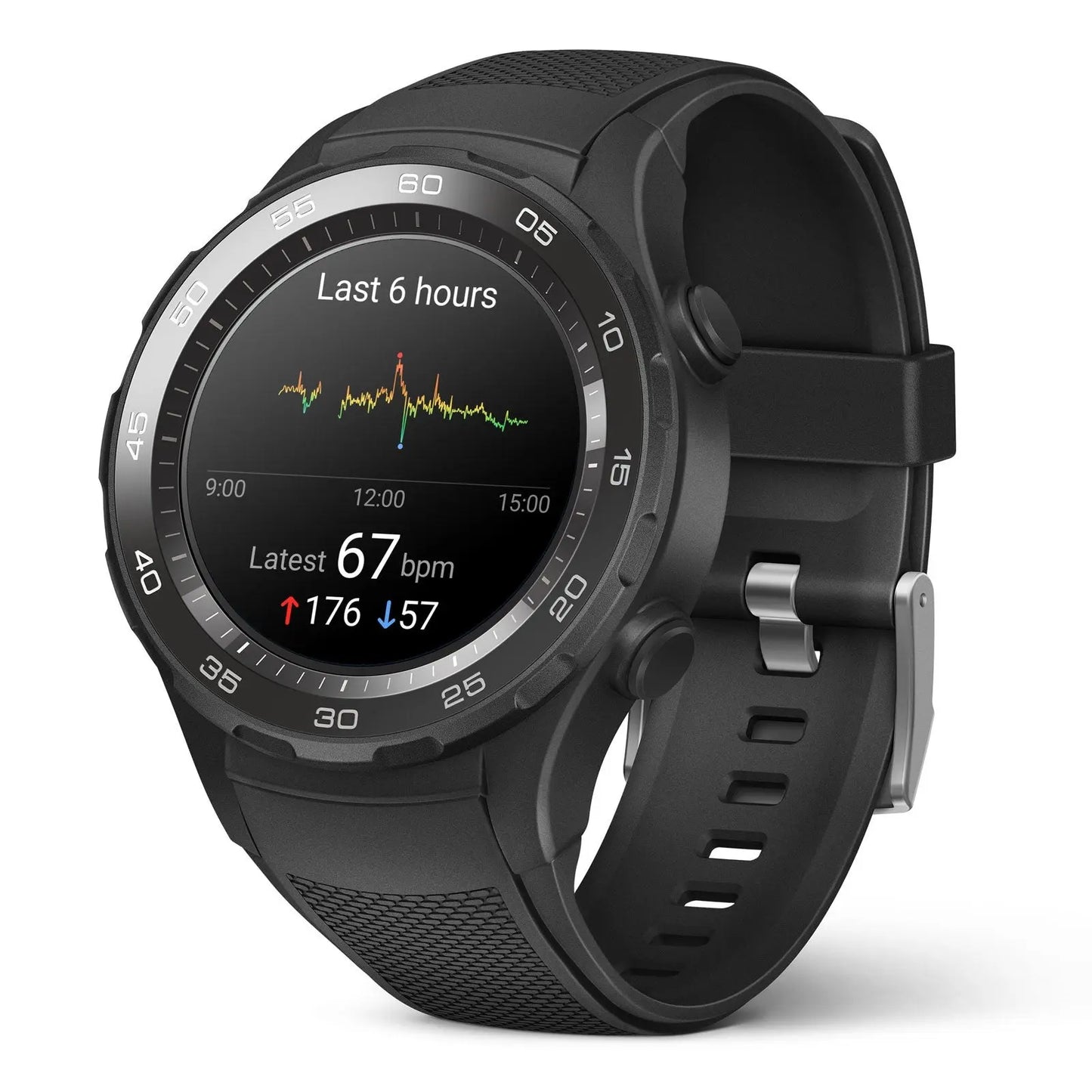 Huawei Watch 2 Sports - 45 mm - carbone noir - montre intelligente 6901443166299 Huawei