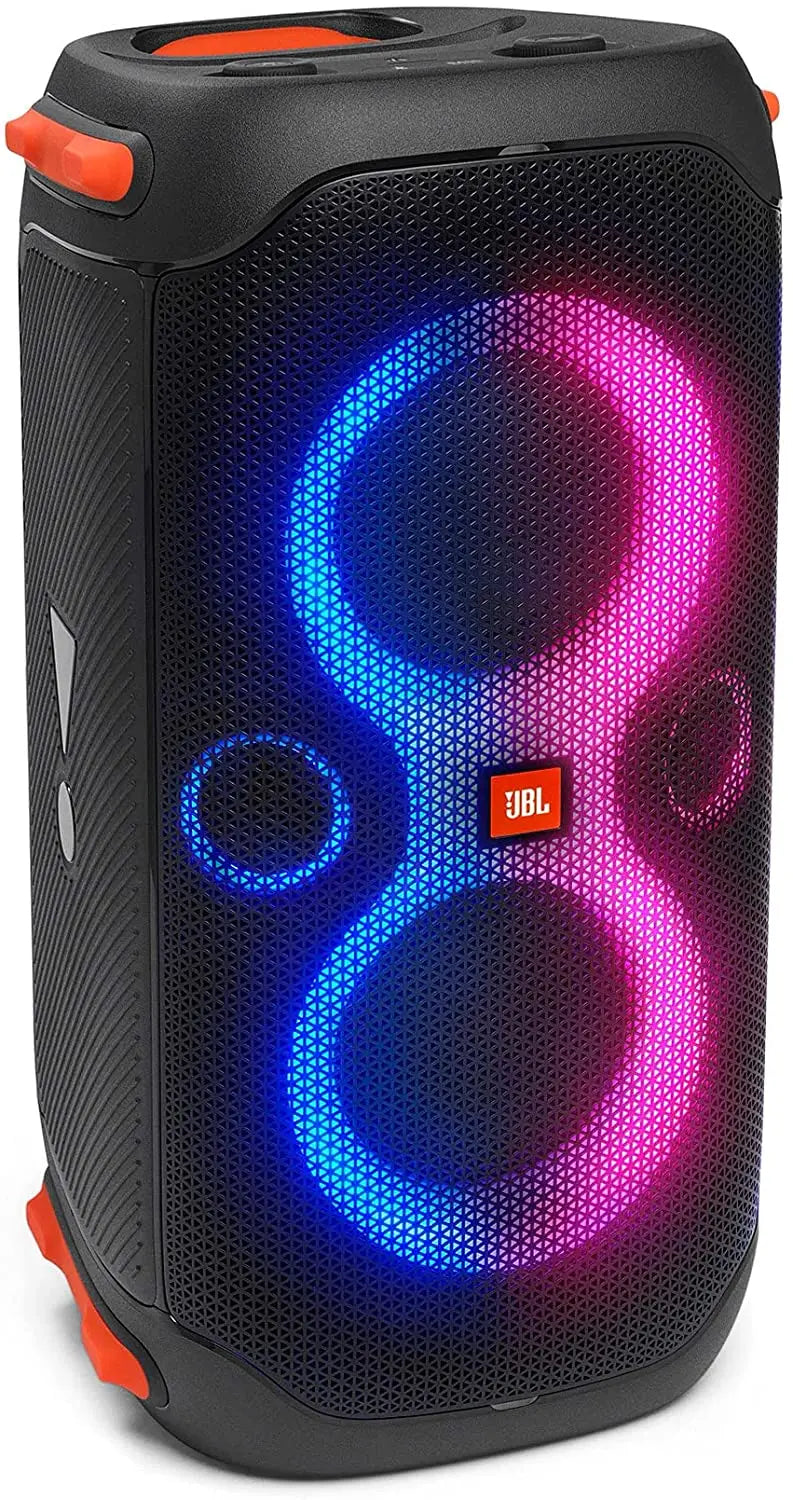 JBL PartyBox 110, haut-parleur portable Bluetooth, lumières intégrées, étanche, IPX4 résiste aux éclaboussures, basses profondes, 12h de lecture, JBL True JBL