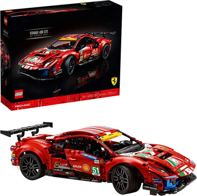 LEGO 42125 Technic Ferrari 488 GTE AF Corse #51 , Modèle authentique de la voiture de course dendurance à exposer lego