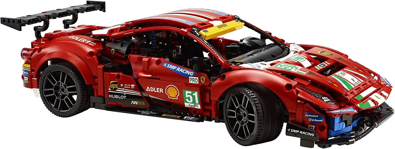 LEGO 42125 Technic Ferrari 488 GTE AF Corse #51 , Modèle authentique de la voiture de course dendurance à exposer lego