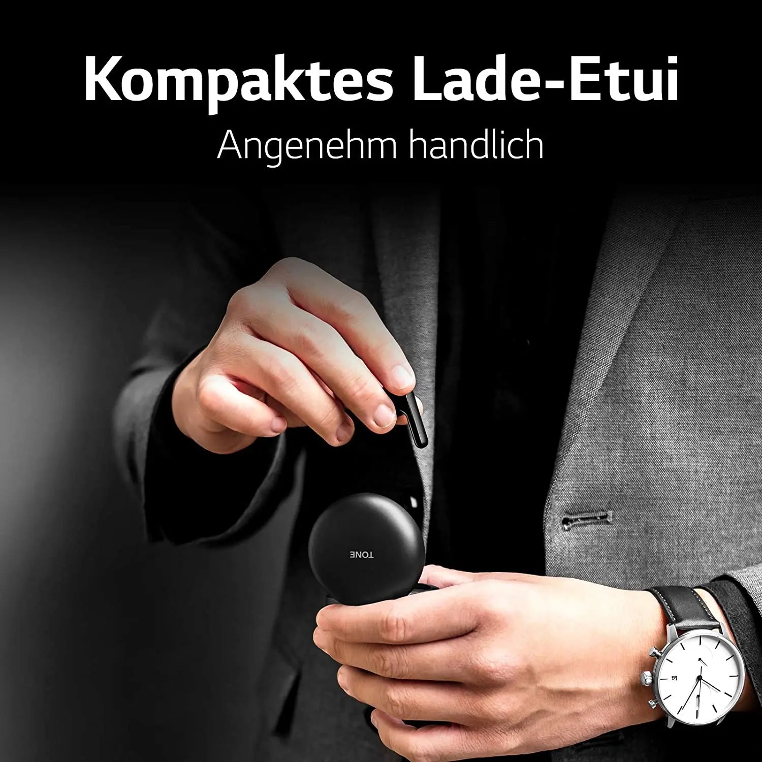 LG Casque Tone Free True Wireless HBS-FN6 Black Bluetooth Meridian Audio One Size ecouteur LG