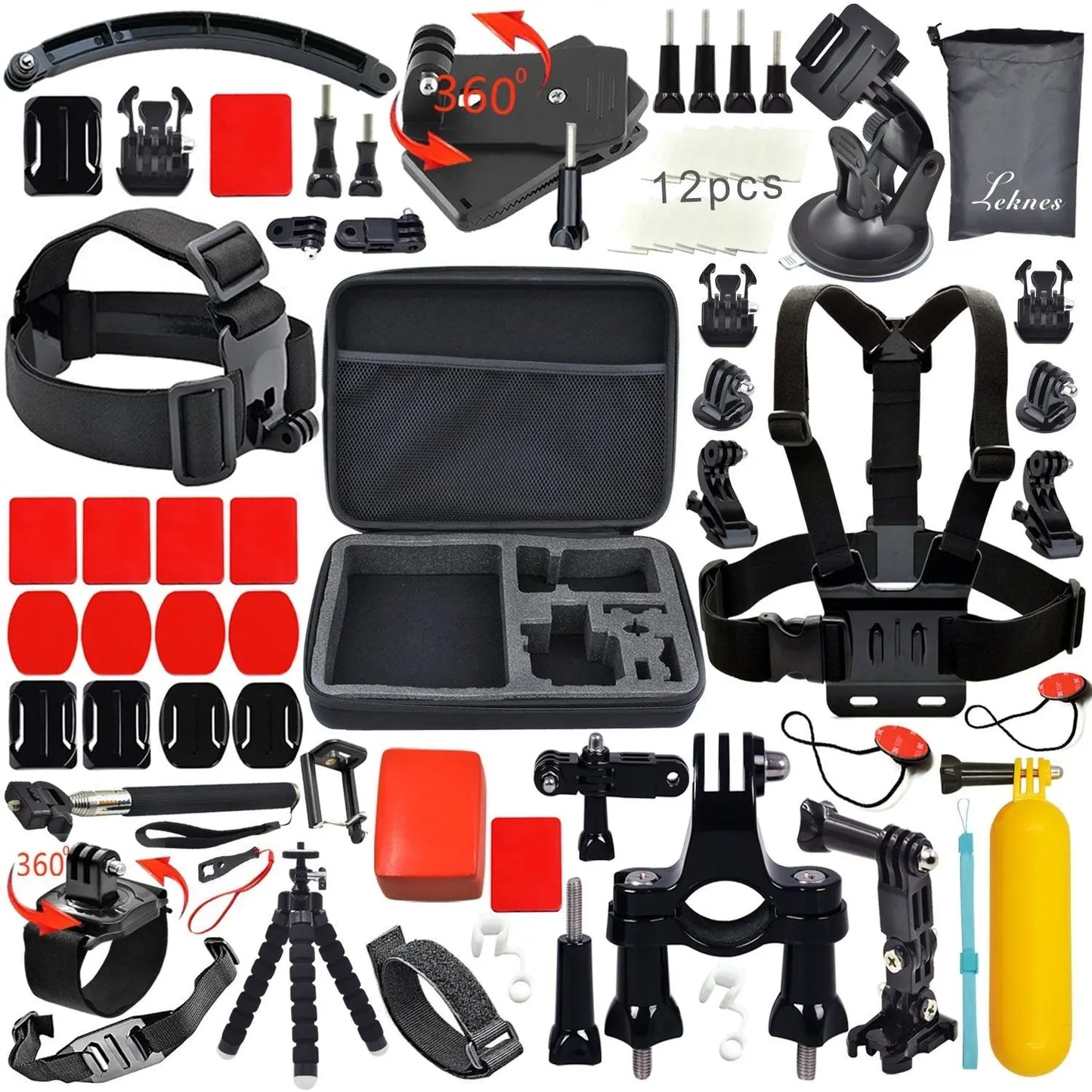 Leknes Lot de 52 accessoires professionnels pour GoPro Hero 1 2 3 4 5 Leknes