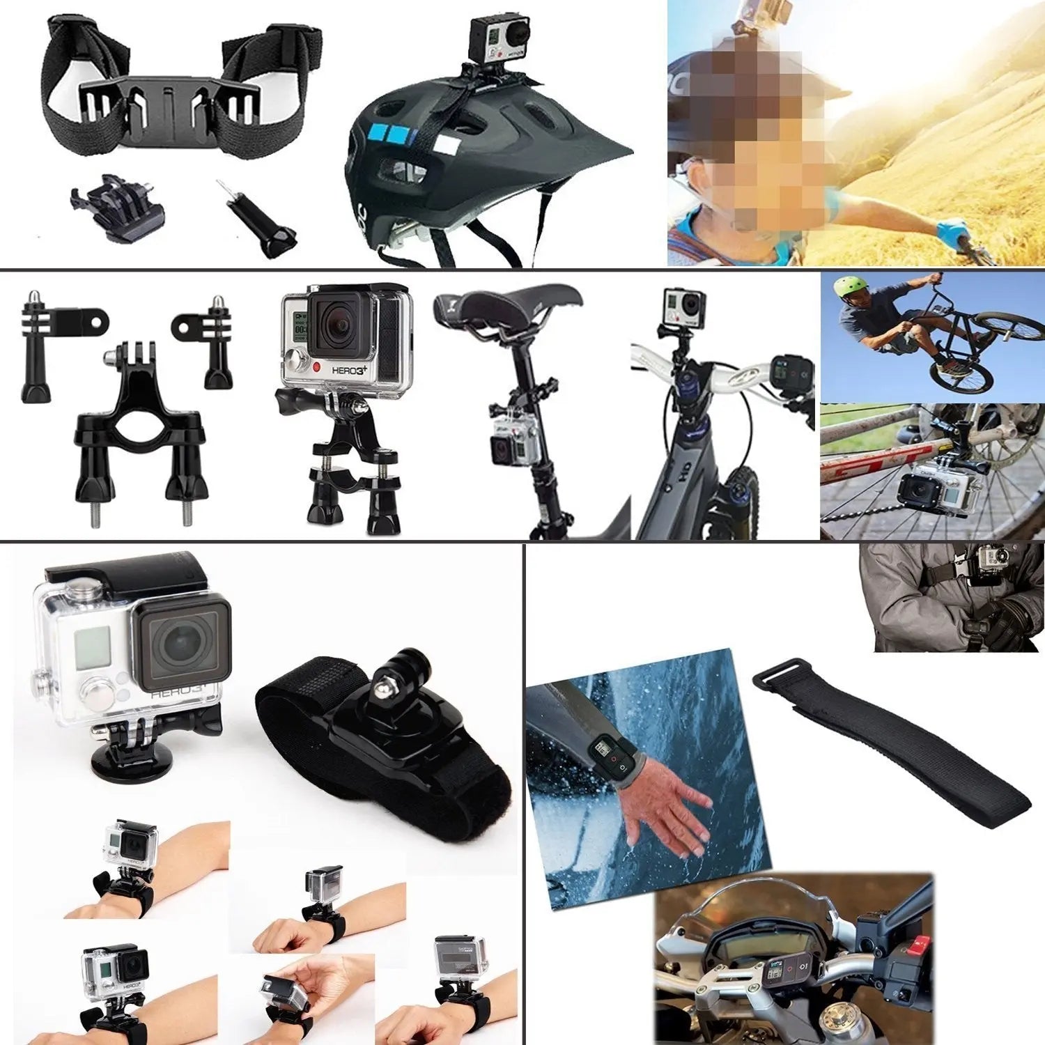Leknes Lot de 52 accessoires professionnels pour GoPro Hero 1 2 3 4 5 Leknes