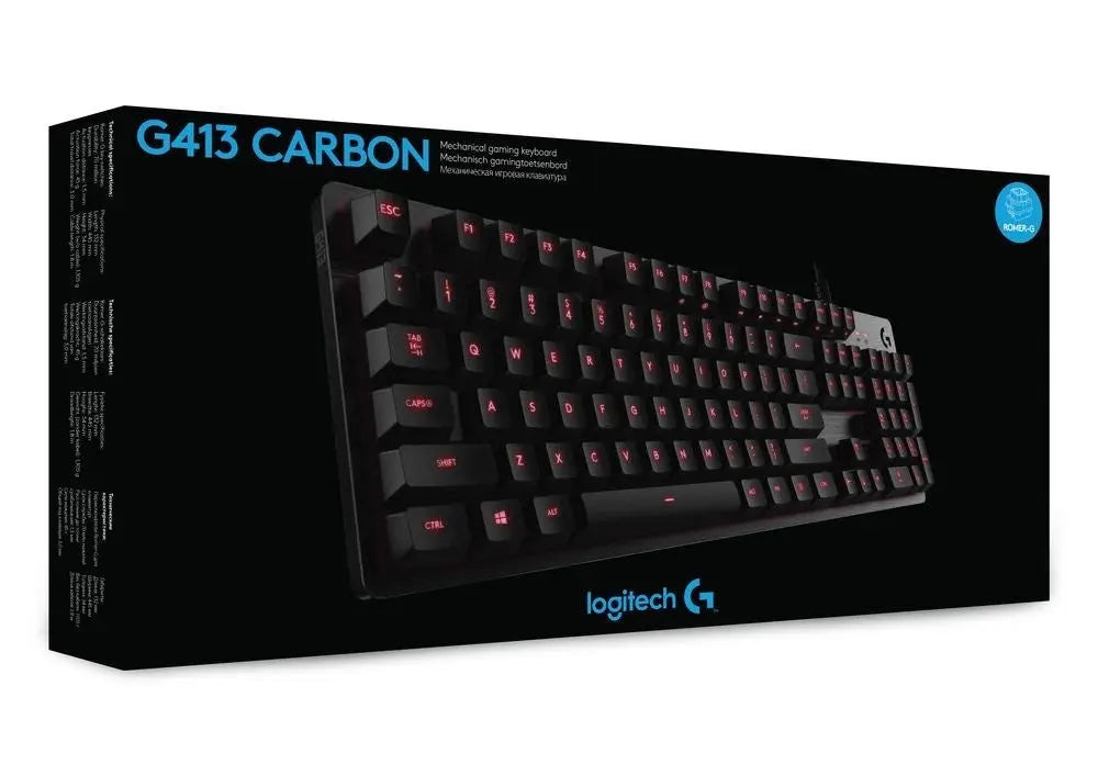 Logitech G413 Mechanical Gaming Keyboard Carbone  AZERTY FRENCH Logitech