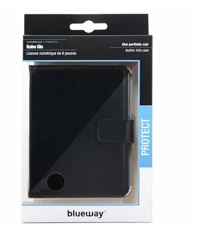 Modelabs Etui Portfolio Cuir Blueway pour liseuse numérique Kobo By Fnac Noir Modelabs