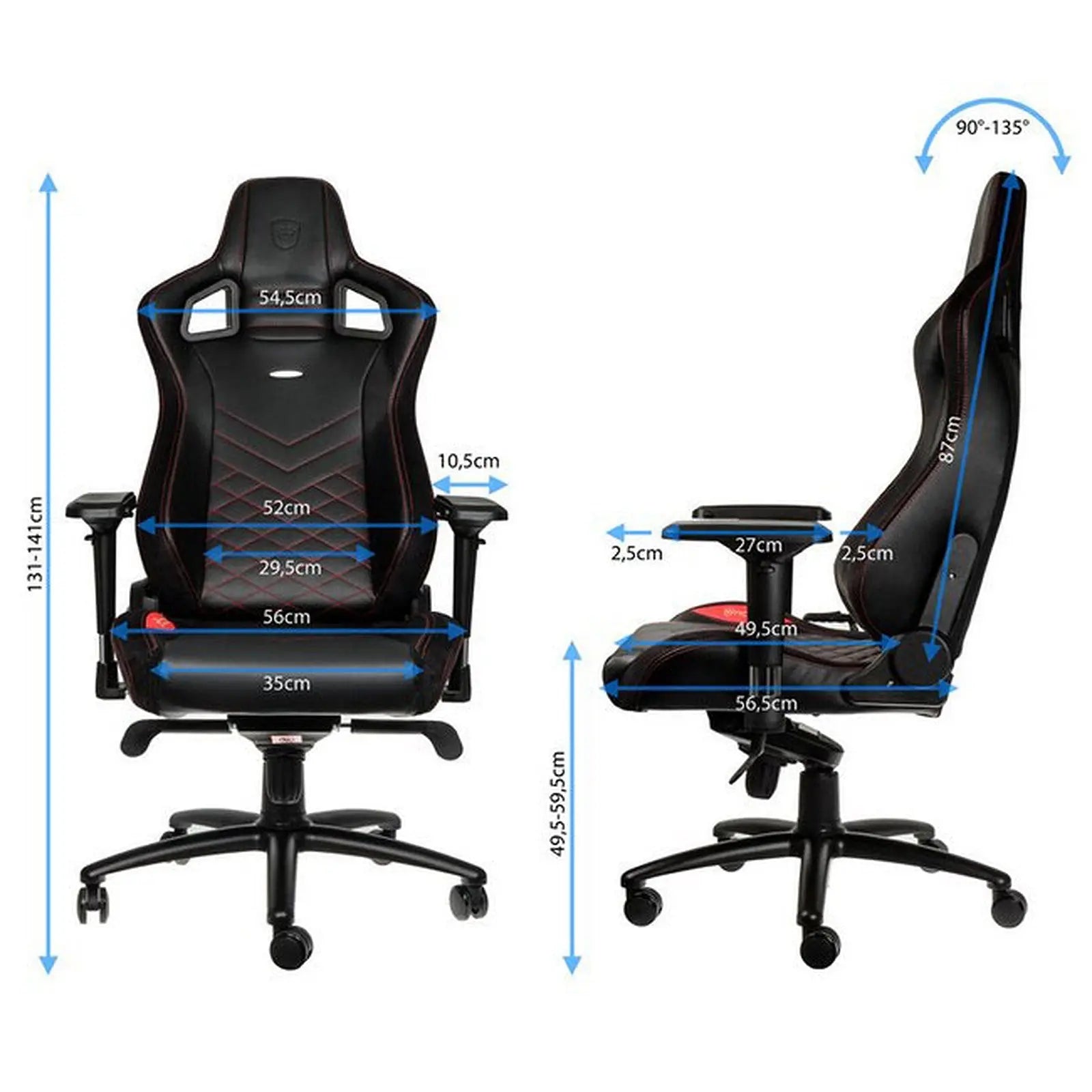 Noblechairs Epic (noir/rouge) chaise GAMER 04250144800288 Noblechairs