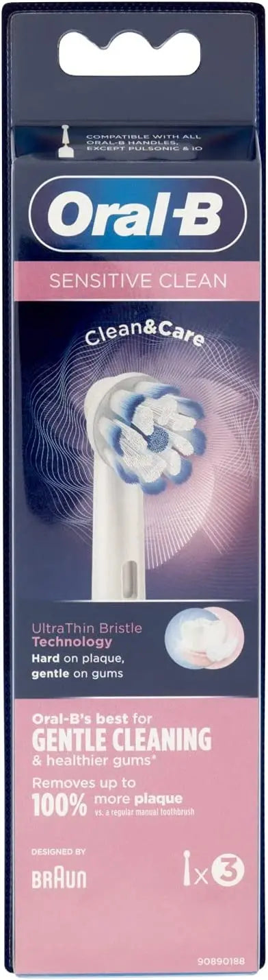 Oral-B Sensitive clean Rechange pour Brosse à Dents Électrique, 3 unités Oral-B
