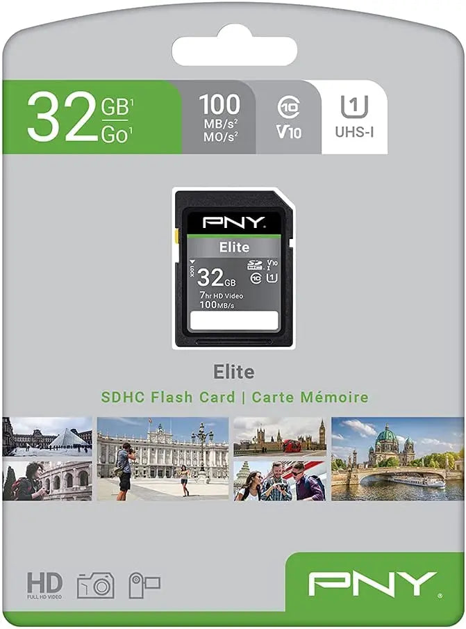PNY Elite SDHC card 32GB Class 10 UHS-I U1 100MB/s SELECLINE