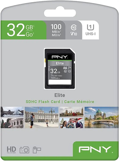 PNY Elite SDHC card 32GB Class 10 UHS-I U1 100MB/s SELECLINE
