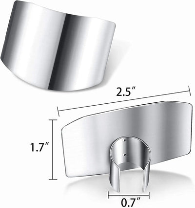 Protège-Doigts en Acier Inoxydable Protecteur de Doigt Protecteur de Coupe de Couteau Garde de Couteau pour Cuisine Patelai