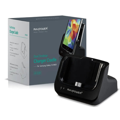 RAVPower 3 en 1 Station d'accueil dual Chargeur Dock Sync /station de recharge Samsung