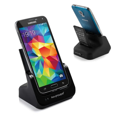RAVPower 3 en 1 Station d'accueil dual Chargeur Dock Sync /station de recharge Samsung