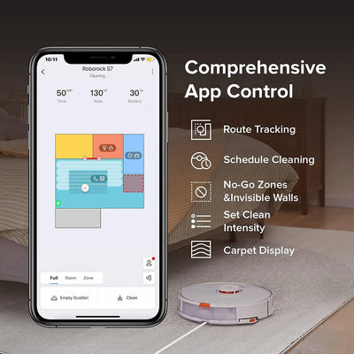 Roborock S7 Aspirateur Robot Puissant 2500 Pa Robot Aspirateur Laveur Connecté par WiFi/Alexa/APP 9331418177529 Roborock