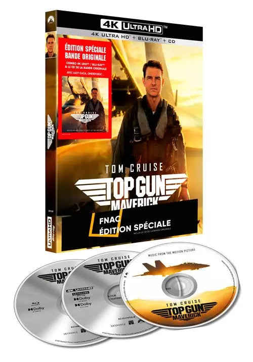 Top Gun : Maverick Édition Limitée avec CD Bande Originale Spéciale Fnac Blu-ray 4K Ultra HD 3701432015071 Disney