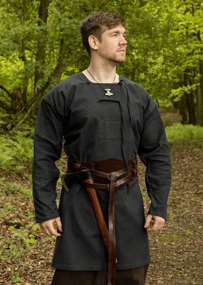 Tunique Viking, reconstruction Viborg, bleu foncé TECIN-PRINCIPALE