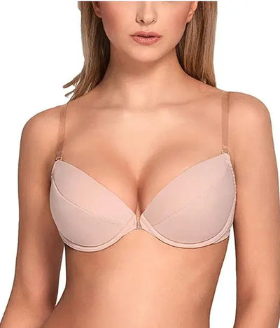 VIVISENCE Eve Soutien-Gorge Push-Up Dos Nu Bretelles Transparentes  Femme Fabriqué en UE VIVISENCE